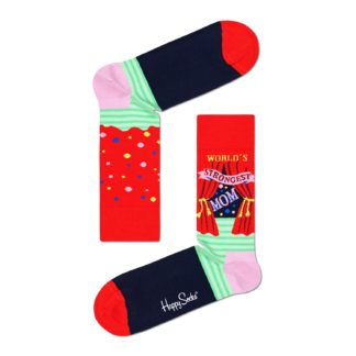 Happy Socks Damen Paar Design Socken WSM01-4300 Strongest Mom Multi-0