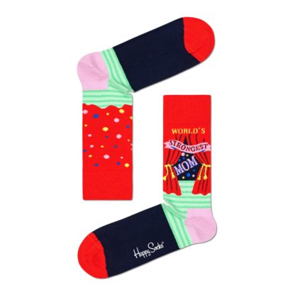 Happy Socks Damen Paar Design Socken WSM01-4300 Strongest Mom Multi-0